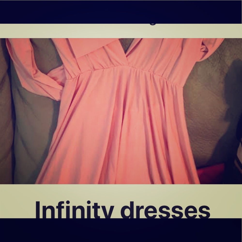 Infinity Dresses knee length peach coral